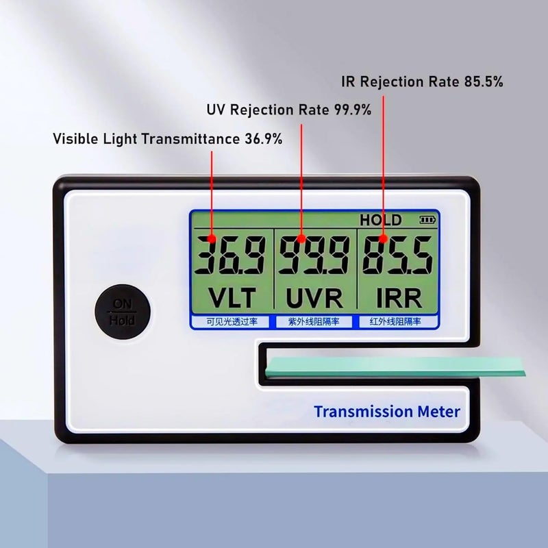 STRONGBERRY Professional 3-in-1 Solar Meter - Portable Window Tint Meter for Cars, Tests UV (365nm), IR (950nm) & VL (550nm) Rejection on Film, Glass & Auto Tint - Image 2